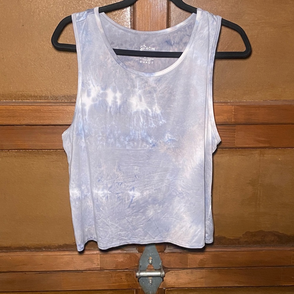 Blue Tie-Dye Tank Top
